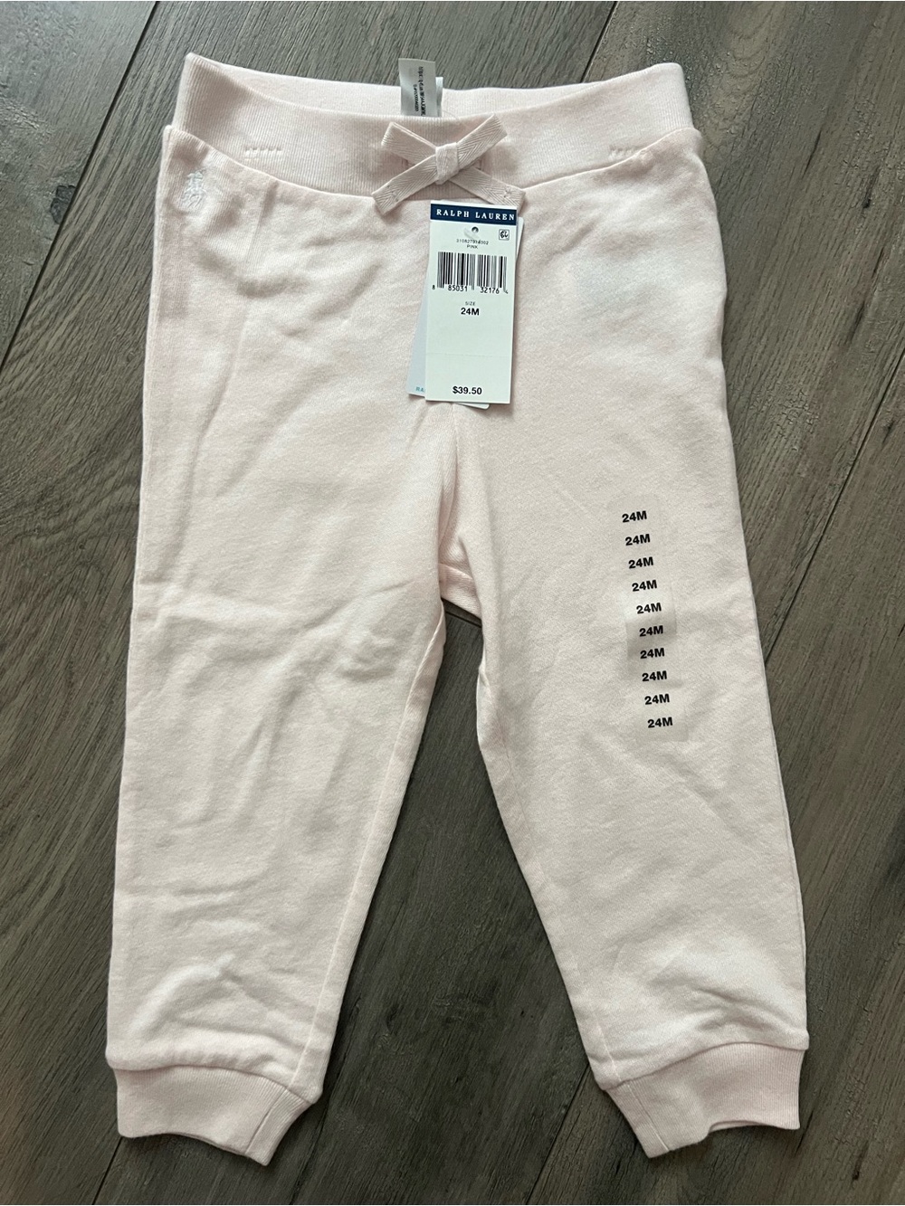 Ralph Lauren Light Pink Baby Jogger Pants